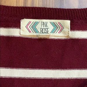Sweaters - Maternity Burgundy Striped Sweater Sweaters - Maternity Burgundy Striped Sweater